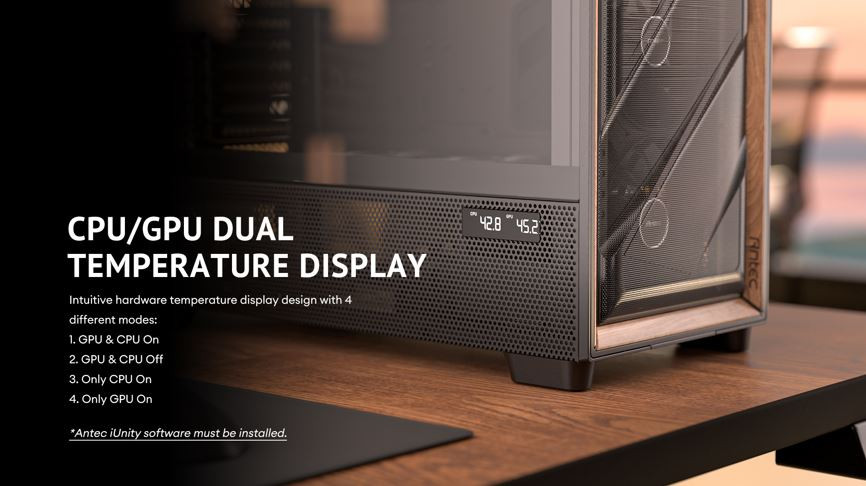 Antec FLUX PRO 2x120mm 4x140mm Fan Temperli Camlı Full Tower E-ATX Gaming (Oyuncu) Kasa 