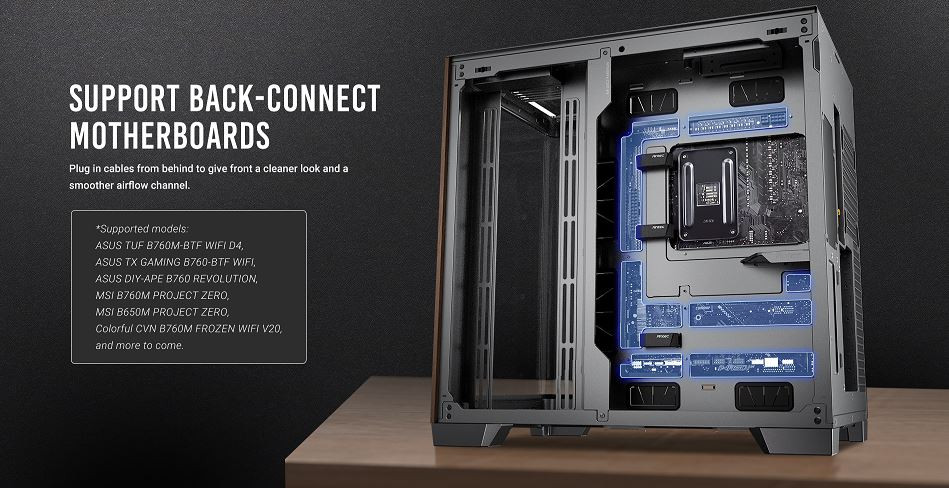 Antec C8 Curve Wood E-ATX Tek Kavisli Cam Ahşap Ön Panel Full Tower Gaming (Oyuncu) Kasa