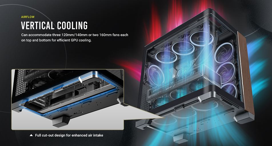 Antec C8 Curve Wood E-ATX Tek Kavisli Cam Ahşap Ön Panel Full Tower Gaming (Oyuncu) Kasa