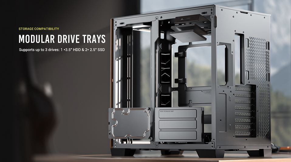 Antec C8 Curve Wood E-ATX Tek Kavisli Cam Ahşap Ön Panel Full Tower Gaming (Oyuncu) Kasa
