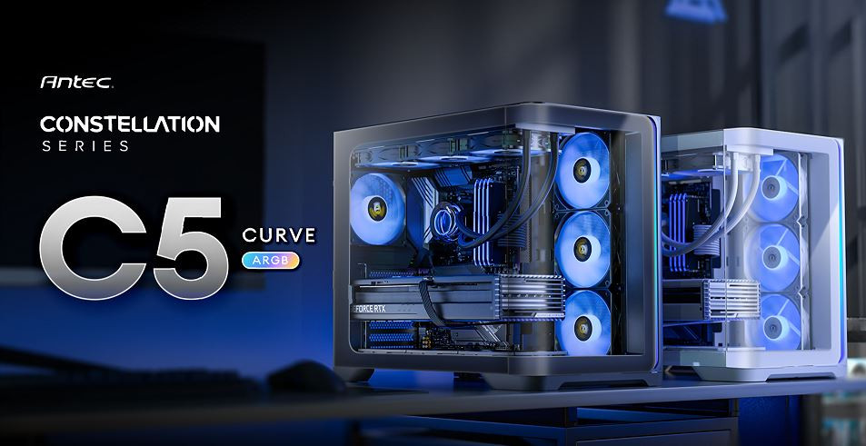 Antec C5 Curve ARGB Black 4x120mm ARGB Fanlı Temperli Camlı Mid Tower Gaming (Oyuncu) Kasası 