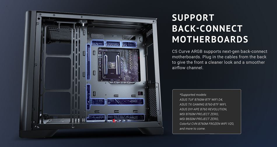 Antec C5 Curve ARGB Black 4x120mm ARGB Fanlı Temperli Camlı Mid Tower Gaming (Oyuncu) Kasası 