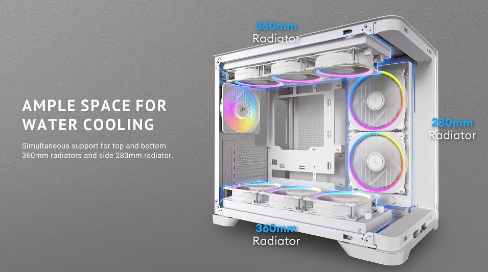 Antec C5 Curve ARGB Black 4x120mm ARGB Fanlı Temperli Camlı Mid Tower Gaming (Oyuncu) Kasası 