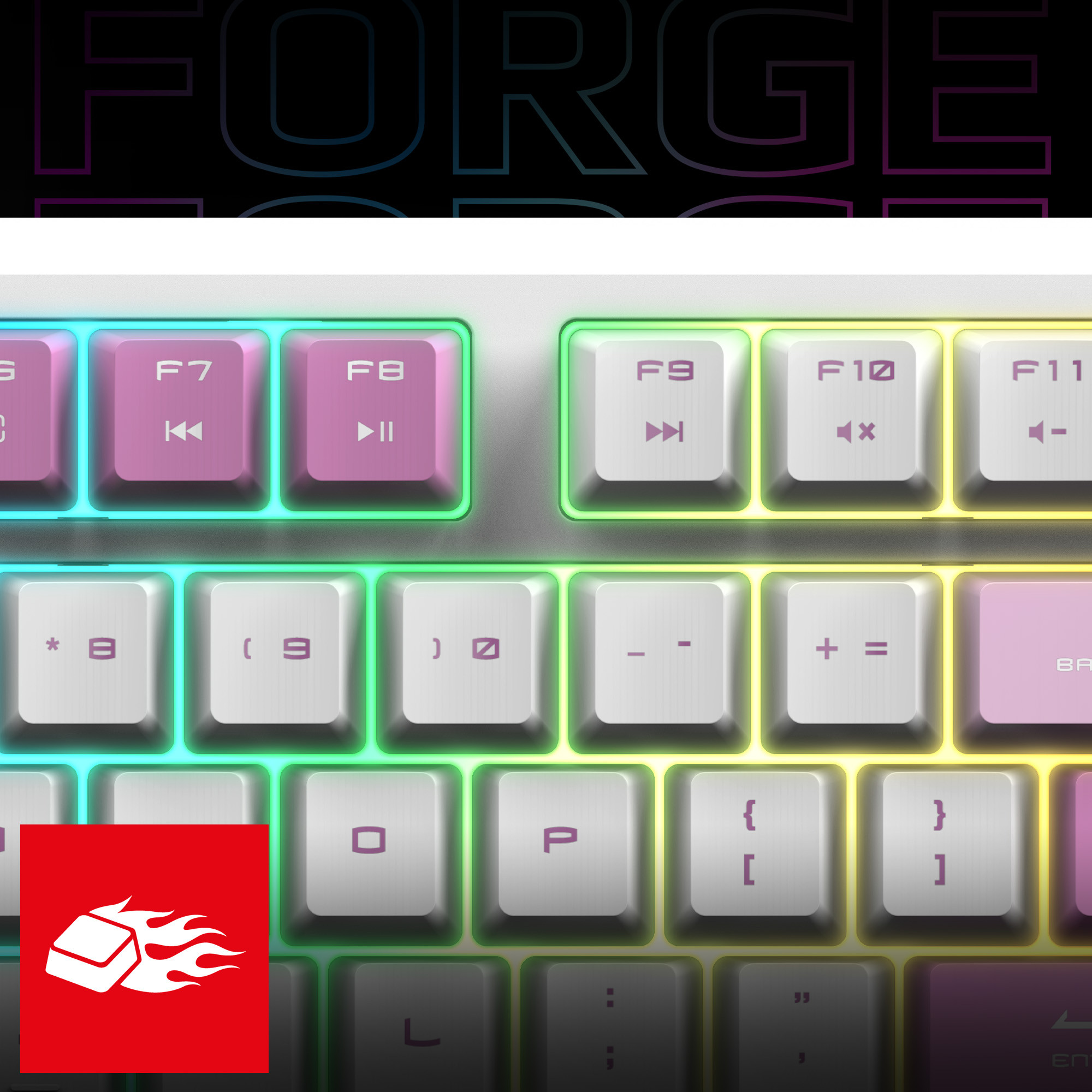 MSI FORGE GK600 TKL WIRELESS SKY TR RGB Mekanik Gaming  Klavye