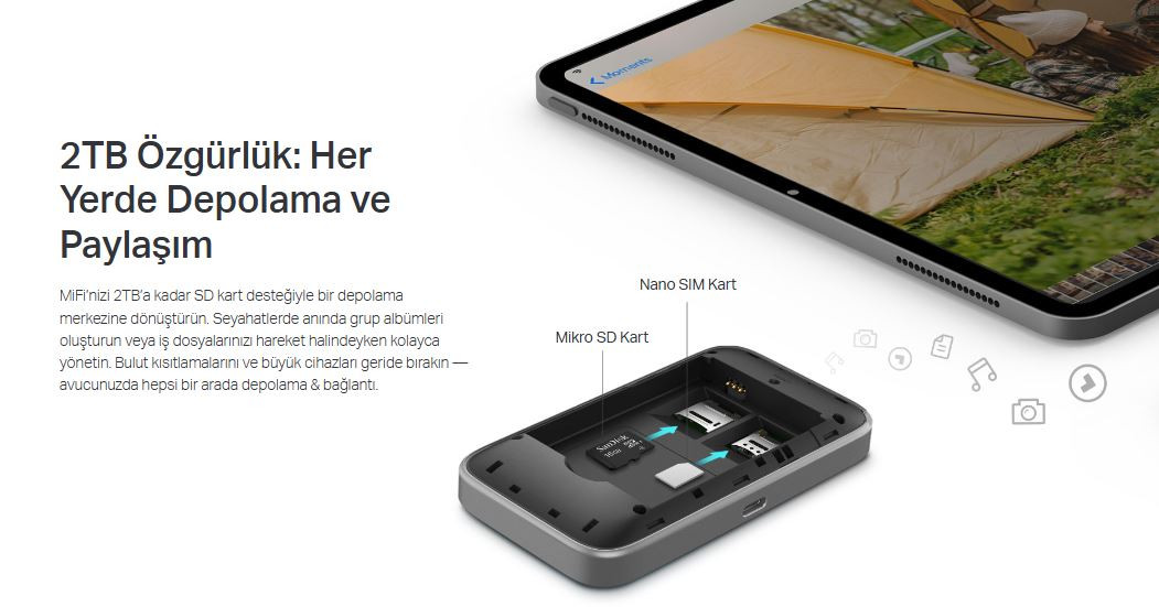 Tp-Link M7750 600Mbps Wifi 4G Lte-Advanced Taşınabilir Modem