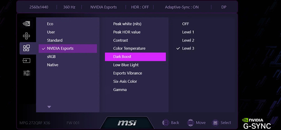 MSI MPG 272QRF X36 27″ 360Hz 0.5ms 2K G-SYNC Pulsar Pivot WQHD Rapid IPS Gaming(Oyuncu) Monitör