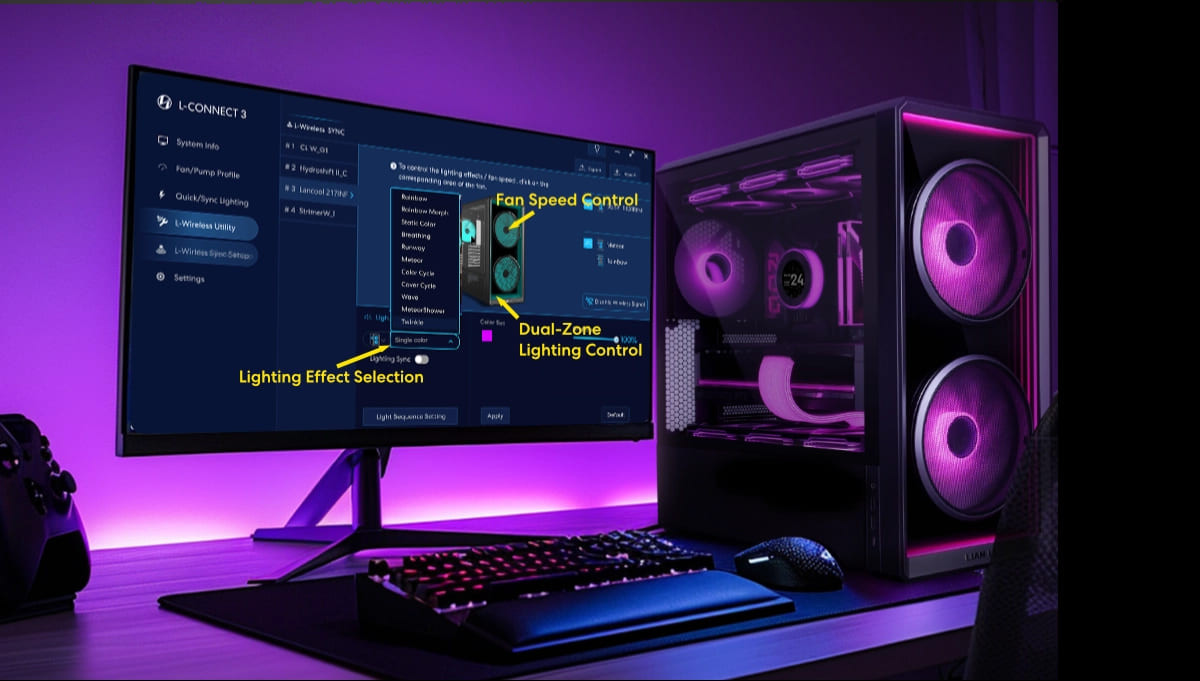 Lian Li Lancool 217 INF Beyaz E-ATX Mid-Tower Kasa
