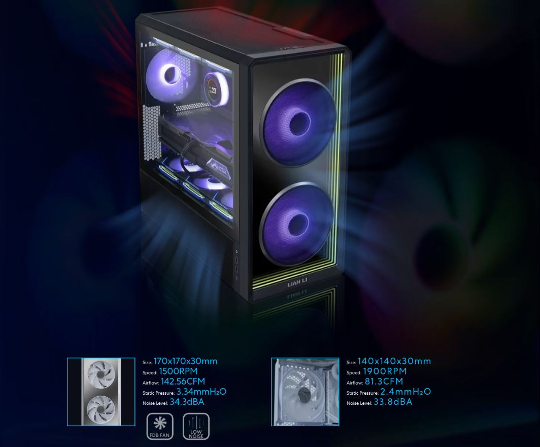 Lian Li Lancool 217 INF Beyaz E-ATX Mid-Tower Kasa