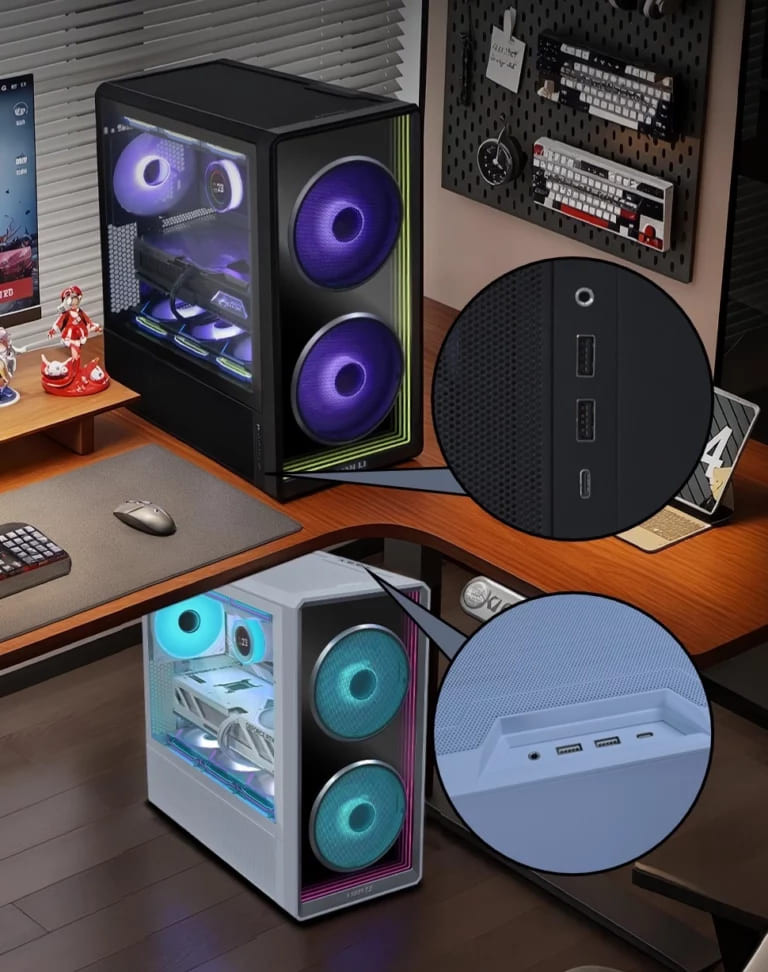 Lian Li Lancool 217 INF Beyaz E-ATX Mid-Tower Kasa