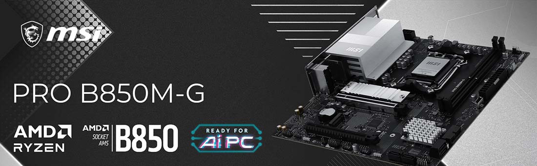MSI PRO B850M-G AM5 DDR5 8200+(OC)MHz mATX Anakart