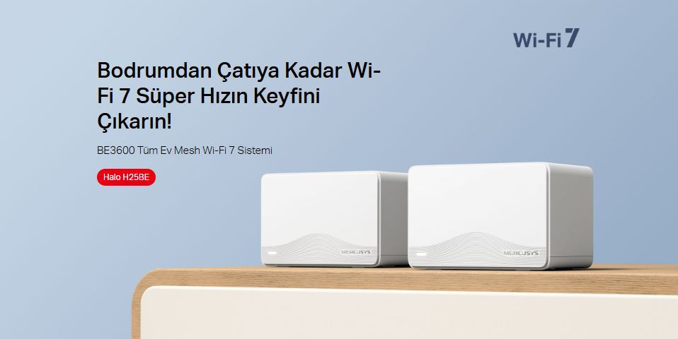 Mercusys Halo H25BE 3 Port 3600 Mbps 2`li Router