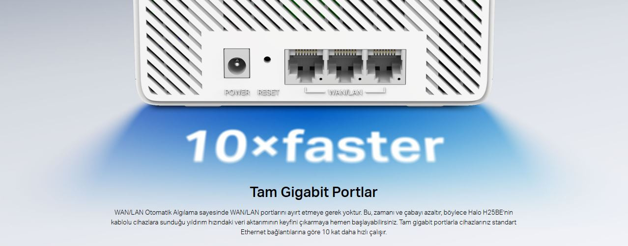 Mercusys Halo H25BE 3 Port 3600 Mbps 2`li Router