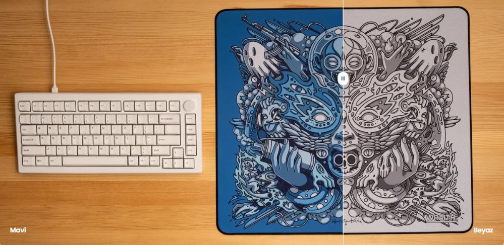 Wraith Spirit of Aim Aqua Blue Speed Mousepad 48x42
