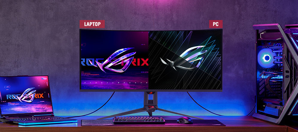 ASUS ROG Swift OLED PG34WCDN 34 inç 360Hz 0.03ms UWQHD Adaptive Sync QD-OLED Kavisli Gaming Monitör