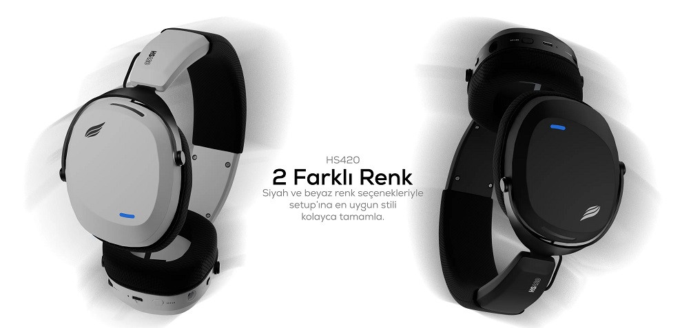 Hawk HS420 7.1 Surround Tri-Mode Kablosuz/Bluetooth Beyaz Oyuncu Kulaklığı