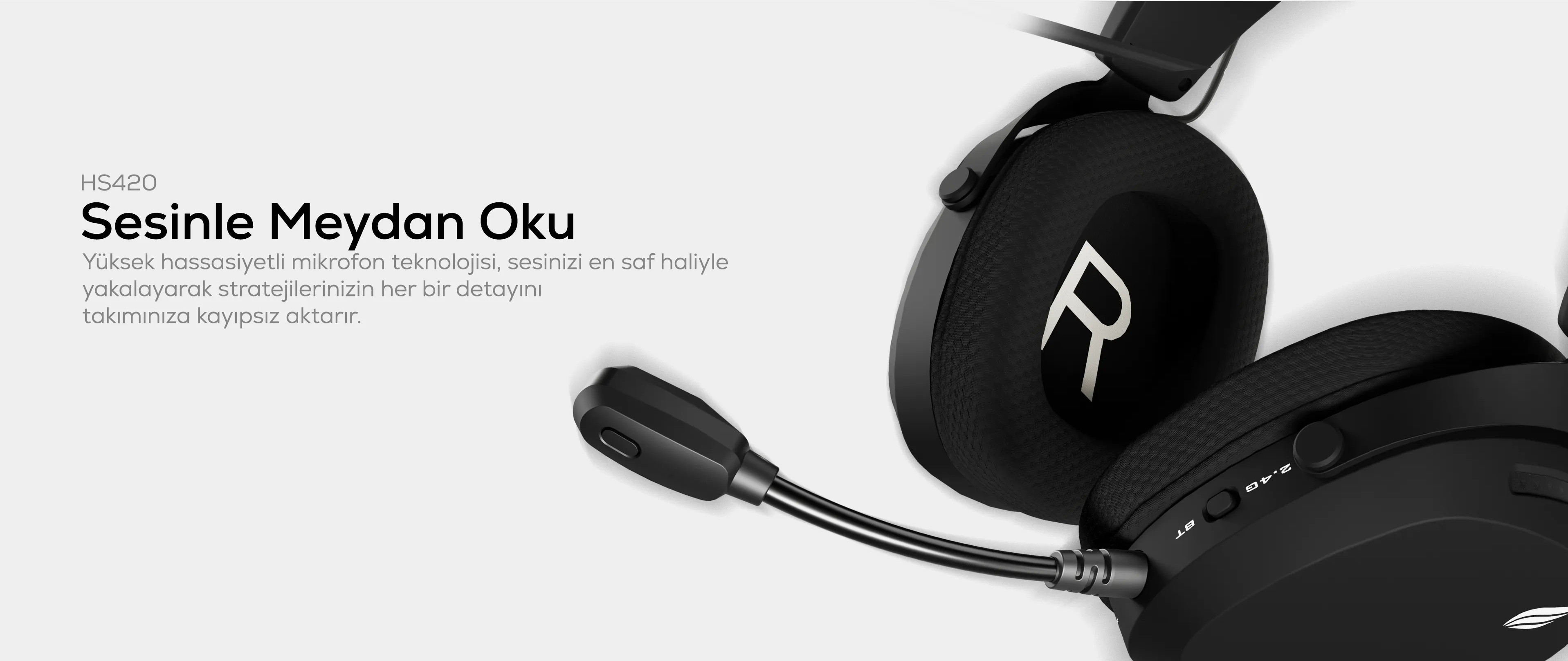 Hawk HS420 7.1 Surround Tri-Mode Kablosuz/Bluetooth Siyah Oyuncu Kulaklığı
