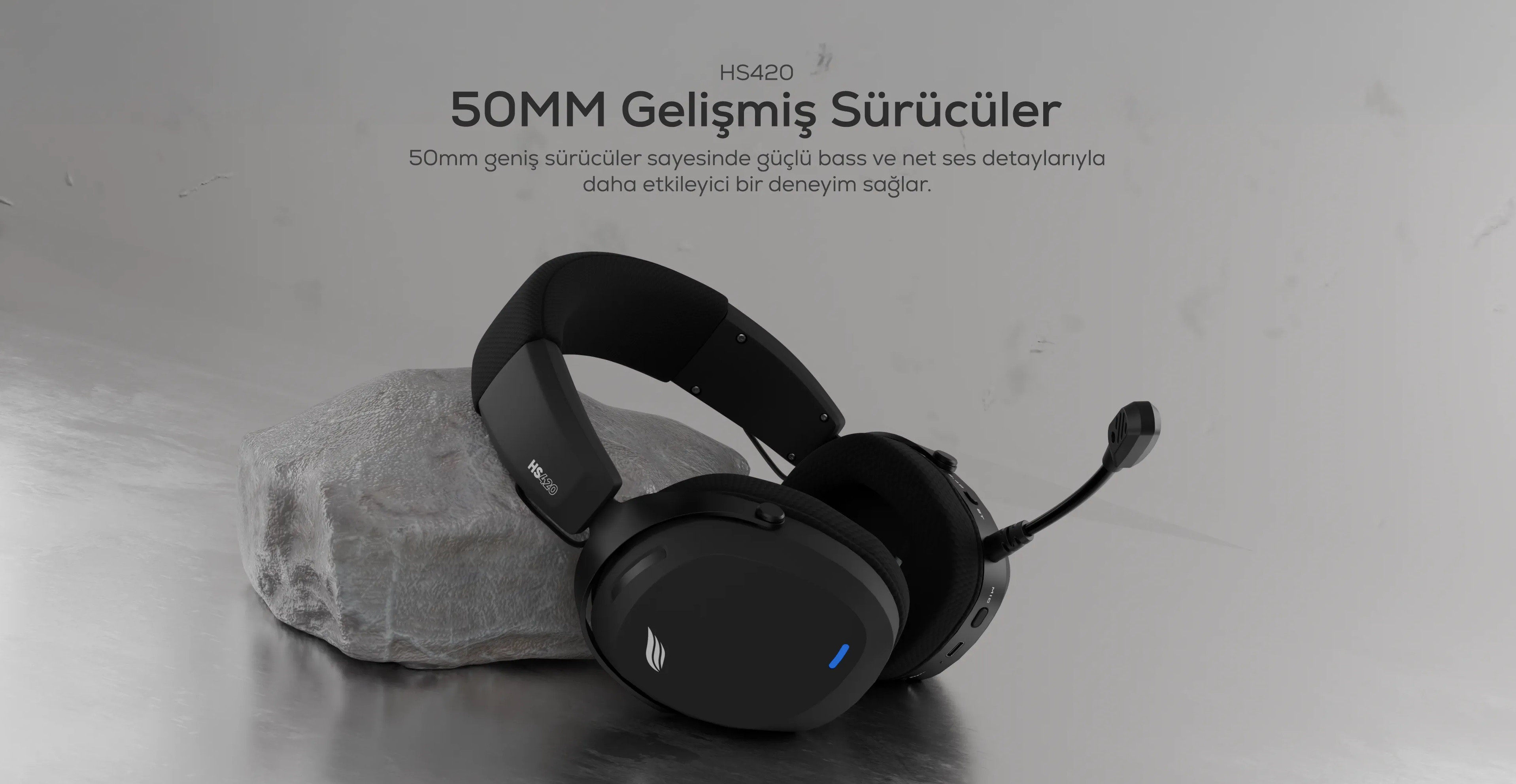 Hawk HS420 7.1 Surround Tri-Mode Kablosuz/Bluetooth Siyah Oyuncu Kulaklığı