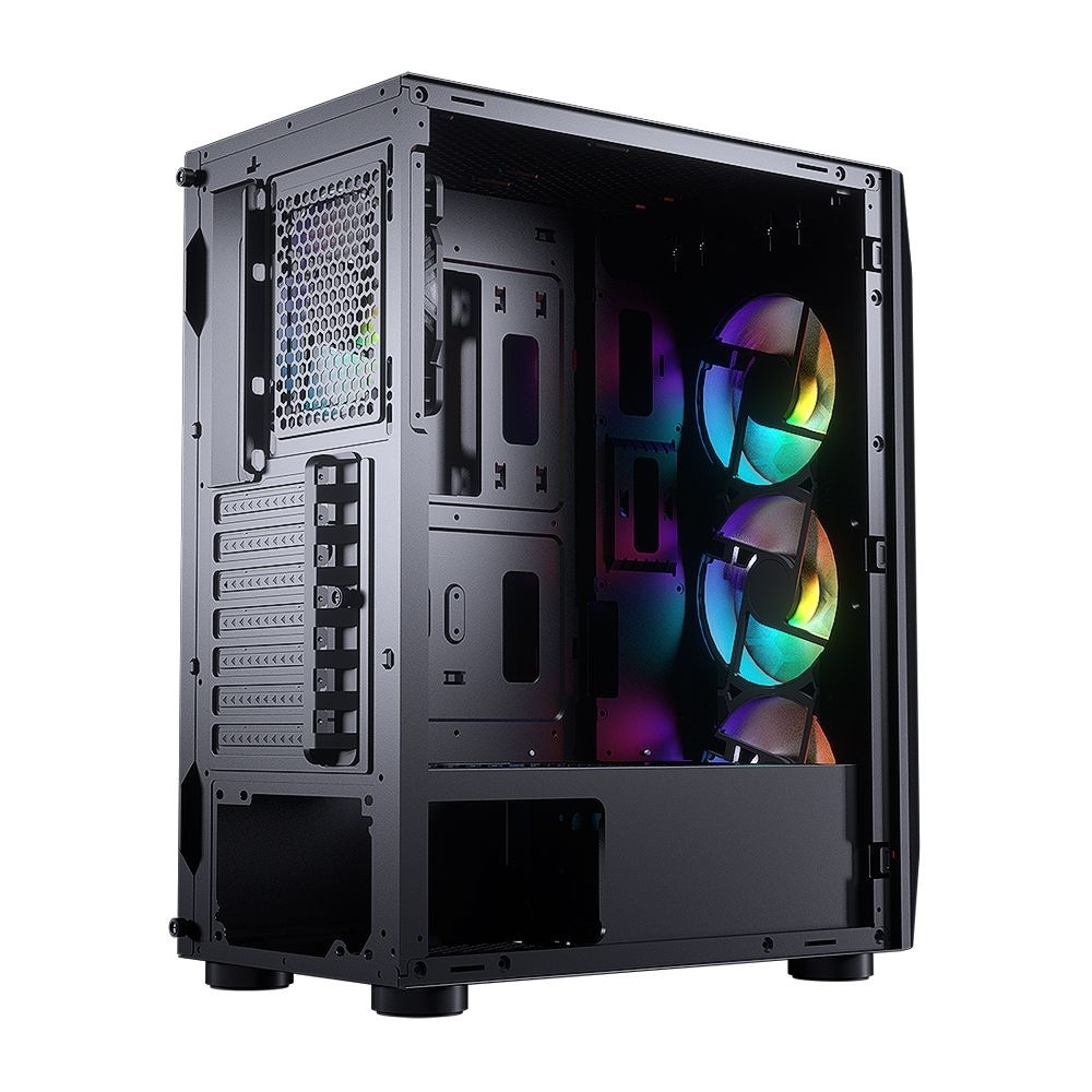 Cougar MX410 650W 80+ Mesh-G RGB Mid-Tower Temperli Cam Siyah Gaming Kasa