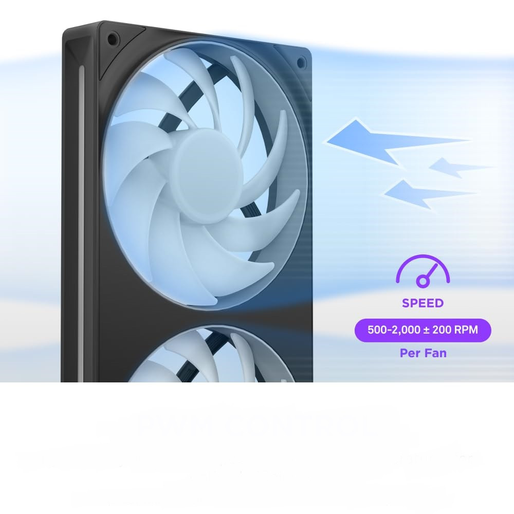 NZXT RGB F420RGB RF-U42HF-B1 420MM Siyah Kasa Fanı