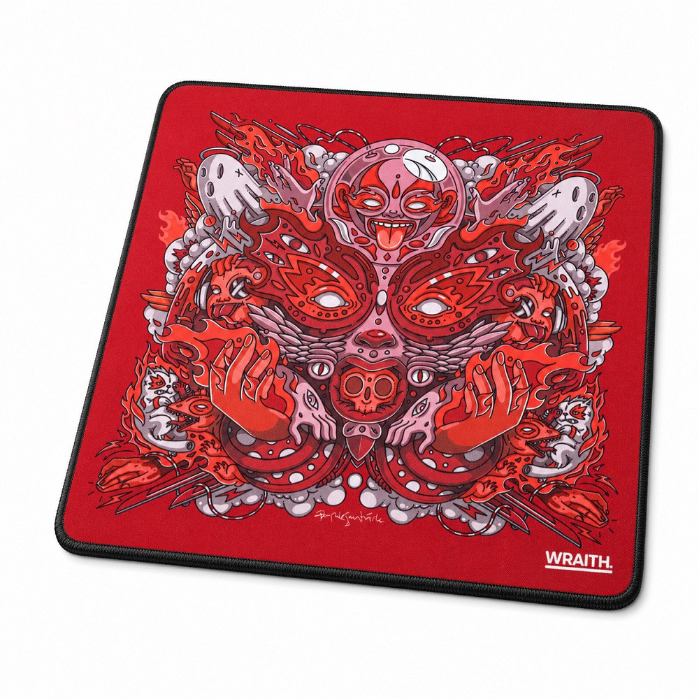 Wraith Spirit of Aim PRO Fire Red Hybrid Mousepad 50x50