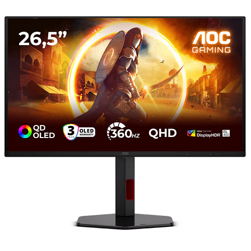 AOC Q27G4SDR 27″ 360Hz 0.03ms 2K G-Sync HDR400 Pivot QHD QD-OLED Gaming Monitör