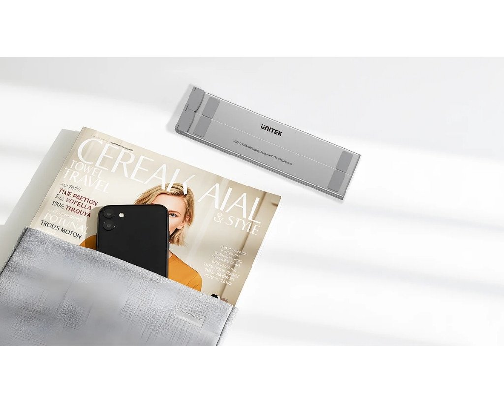 Unitek USB-C Katlanabilir Dizüstü Bilgisayar Standı ve Bağlantı İstasyonu