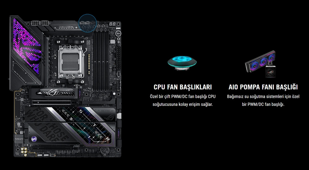 ASUS ROG STRIX X870E-E GAMING WIFI7 NEO AMD X870 AM5 DDR5 9000 HDMI Gaming (Oyuncu) Anakart