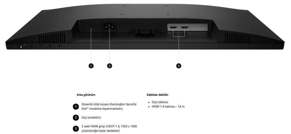 Dell SE2426H 23.8″ 144Hz 1ms HDMI 1.4 Full HD IPS Monitör