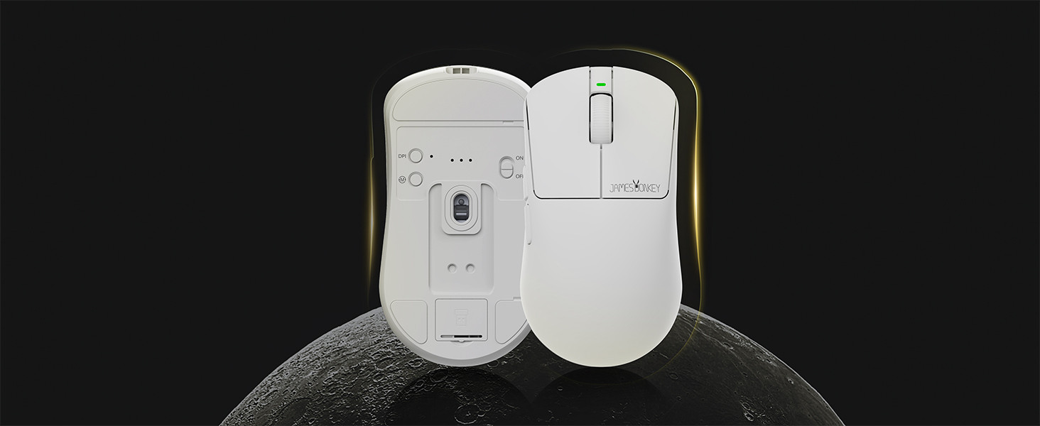 James Donkey JDM11 PAW3311 12.000DPI Triple Mode (Kablolu/Bluetooth/2.4G) Beyaz Gaming Mouse