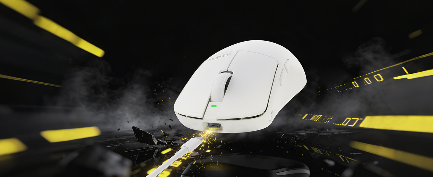 James Donkey JDM11 PAW3311 12.000DPI Triple Mode (Kablolu/Bluetooth/2.4G) Beyaz Gaming Mouse