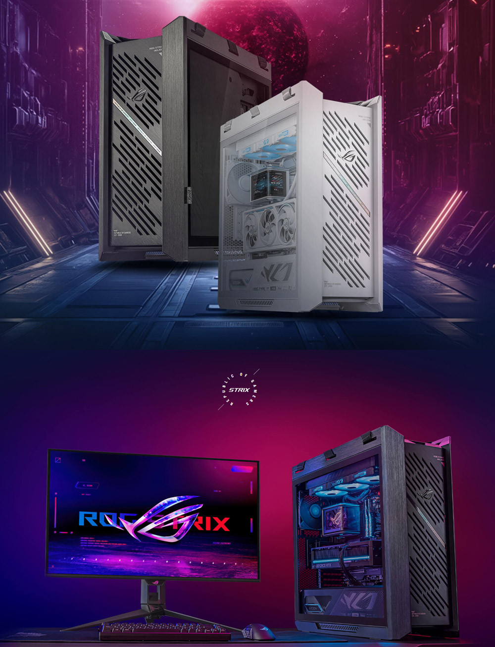 ASUS ROG STRIX HELIOS II GX601S 4x140mm Fan USB Type-C Temperli Cam Siyah E-ATX Mid-Tower Gaming Kasa
