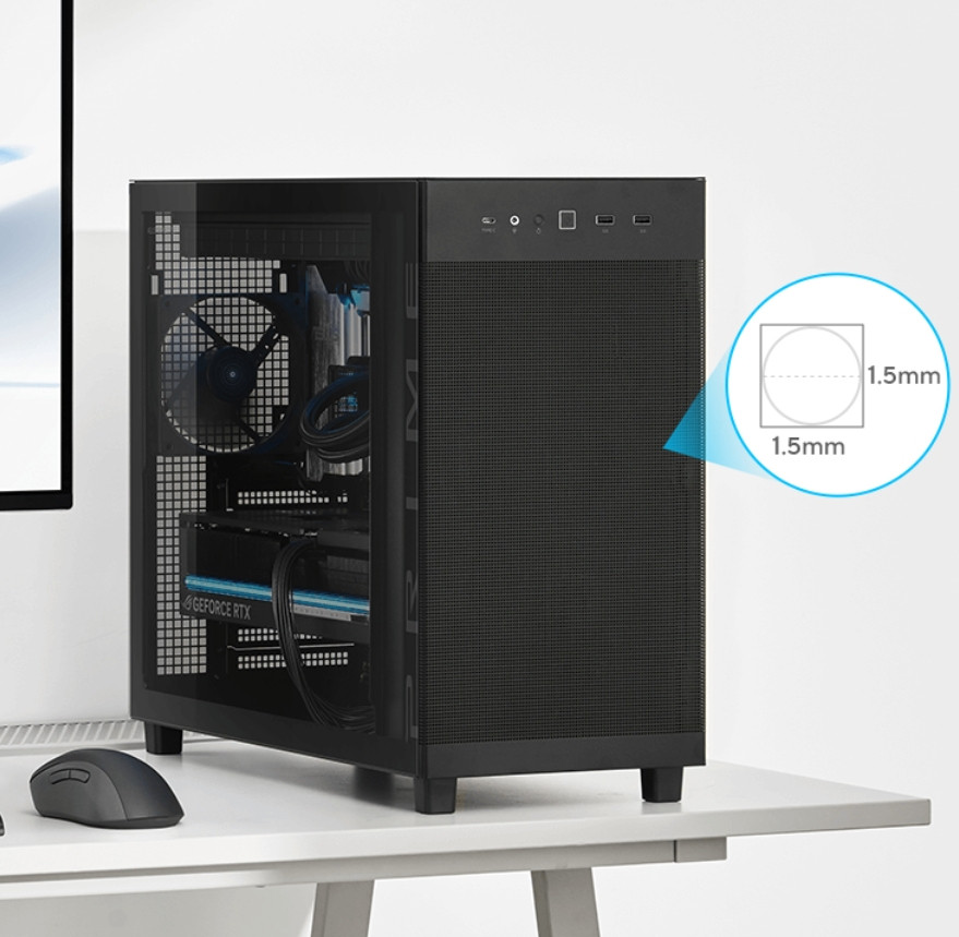 ASUS Prime AP303 TG Beyaz USB 3.2 ATX Mid-Tower Gaming (Oyuncu) Kasa (90DC00V3-B39010)