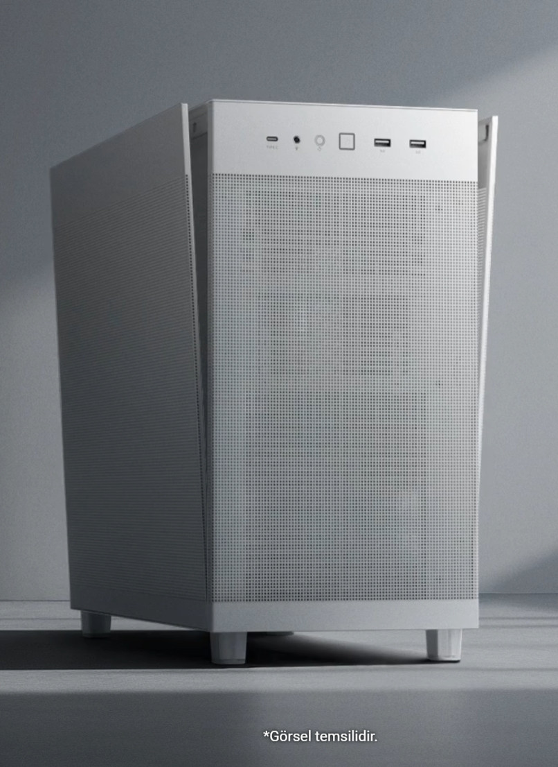 ASUS Prime AP303 TG Beyaz USB 3.2 ATX Mid-Tower Gaming (Oyuncu) Kasa (90DC00V3-B39010)