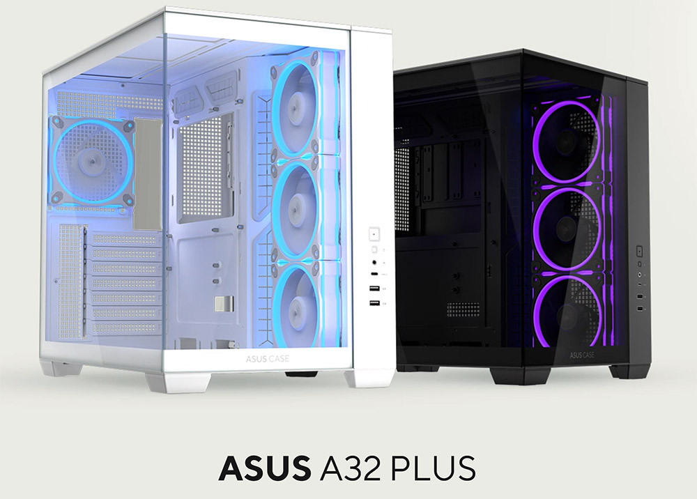 ASUS A32 PLUS TG ARGB Beyaz USB 3.2 ATX Mid-Tower Gaming (Oyuncu) Kasası