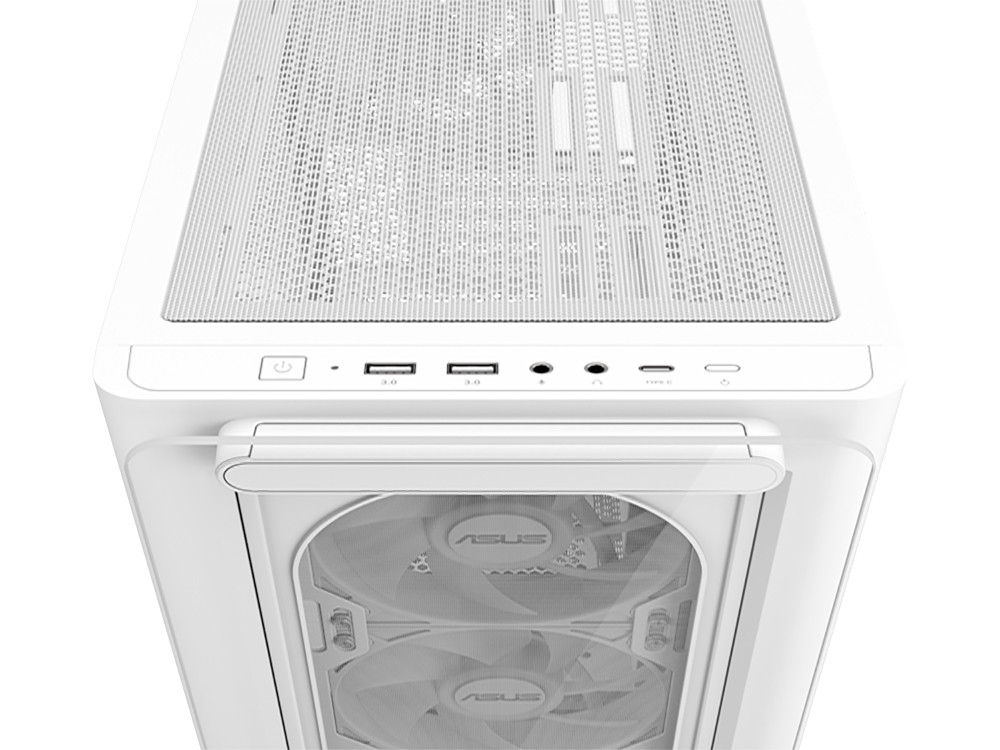 ASUS A23 PLUS TG ARGB Beyaz Tempered Glass USB 3.2 mATX Mid Tower Gaming Kasa