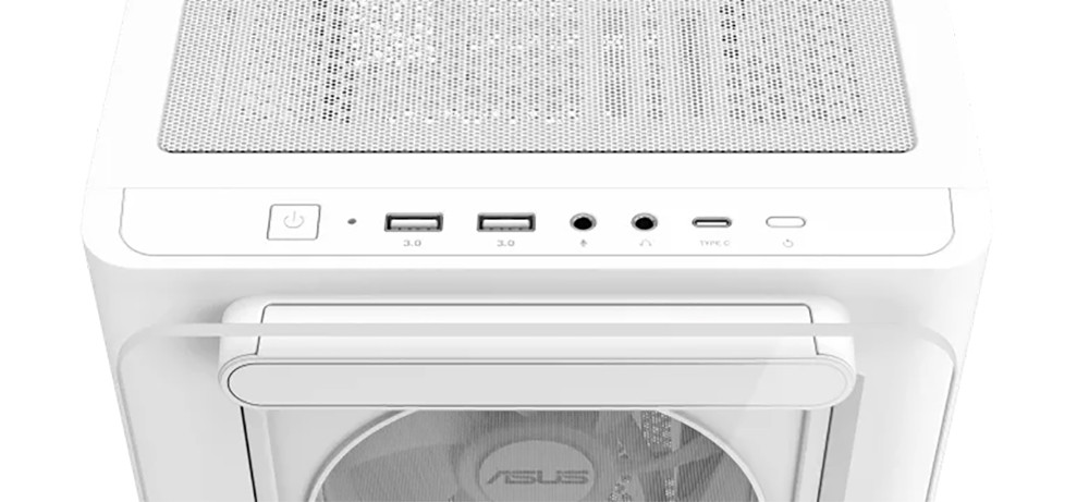 ASUS A23 PLUS TG ARGB Beyaz Tempered Glass USB 3.2 mATX Mid Tower Gaming Kasa