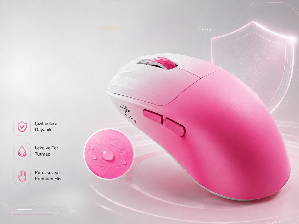 Waizowl OGM Cloud XS Wireless Pembe Mouse