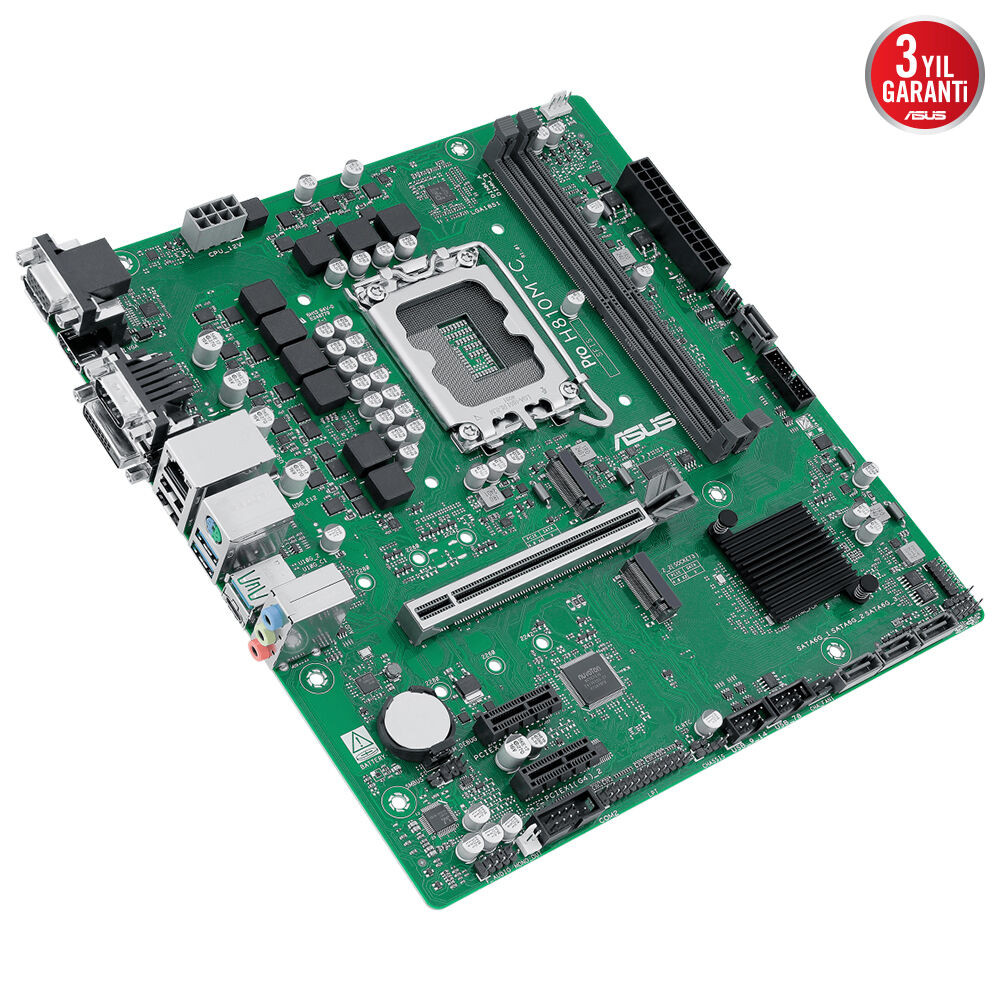 ASUS PRO H810M-C CSM Intel H810 Soket Intel DDR5 6400+(OC)MHz mATX Anakart