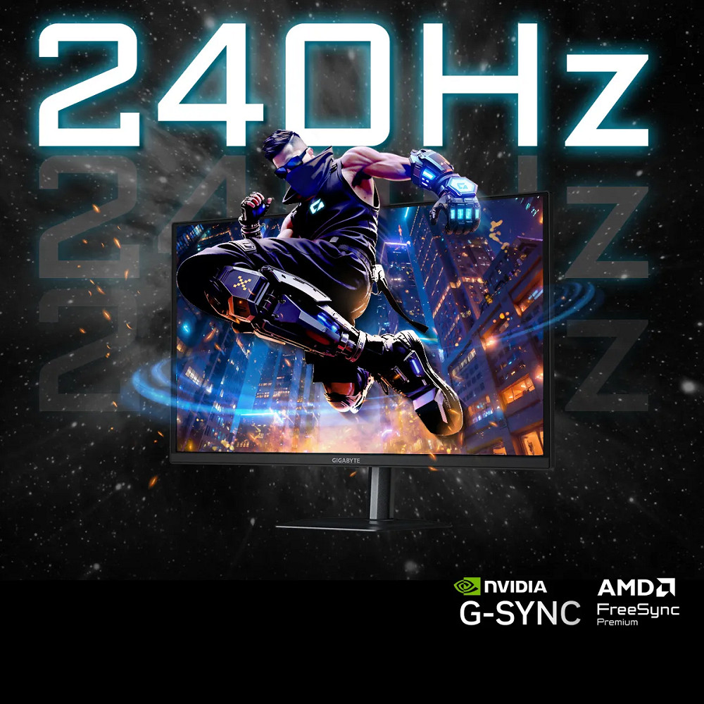 GIGABYTE GO27Q24G 27″ 240Hz 0.03ms 2K G-Sync QHD HDR400 WOLED Gaming (Oyuncu) Monitör