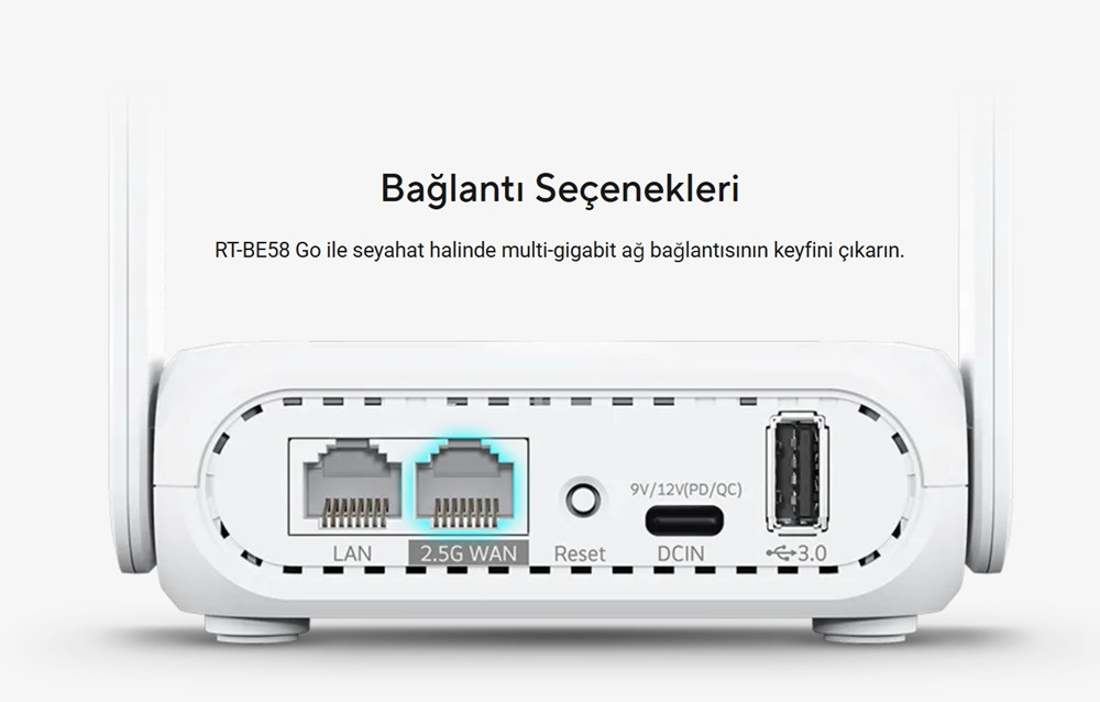ASUS RT-BE58 GO WiFi7 BE3600 Dual-Band Mini Travel Router 