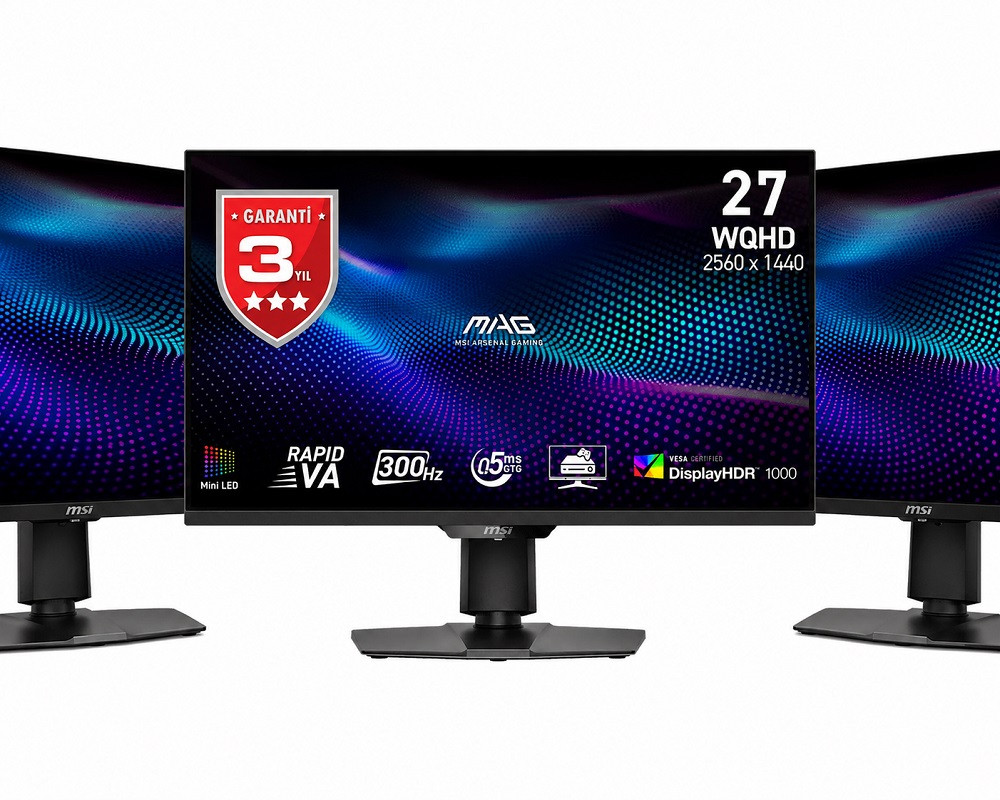 MSI MAG 274QPF X30MV 27″ 300Hz 0.5ms 2K WQHD Adaptive Sync Rapid VA Pivot Gaming Monitör
