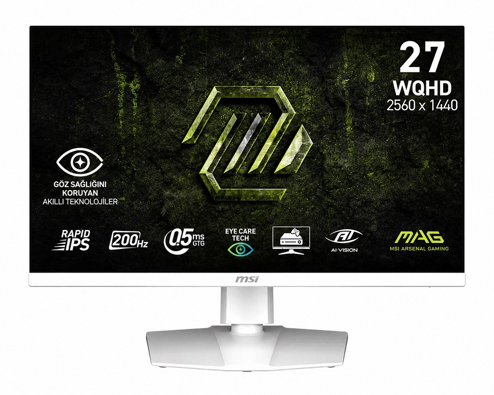 MSI MAG 274QRFW E20 27″ 200Hz 0.5 ms VESA DisplayHDR 400 2K WQHD Fast IPS Gaming (Oyuncu) Monitör