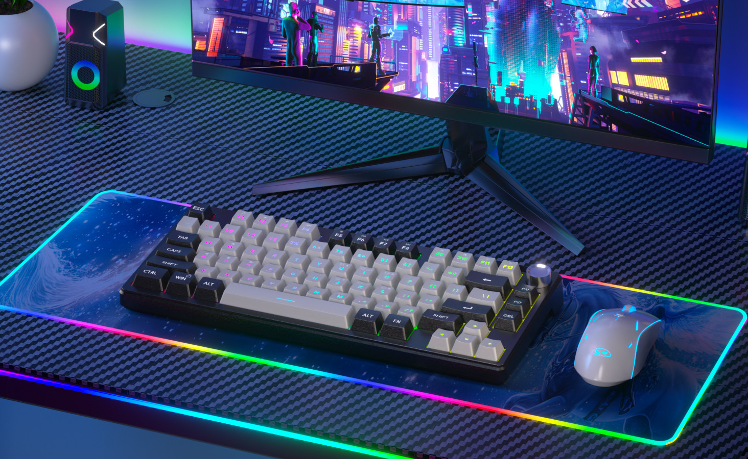 MageGee TS75 %75 Siyah 79 Tuş RGB Kablolu Membran Gaming Klavye