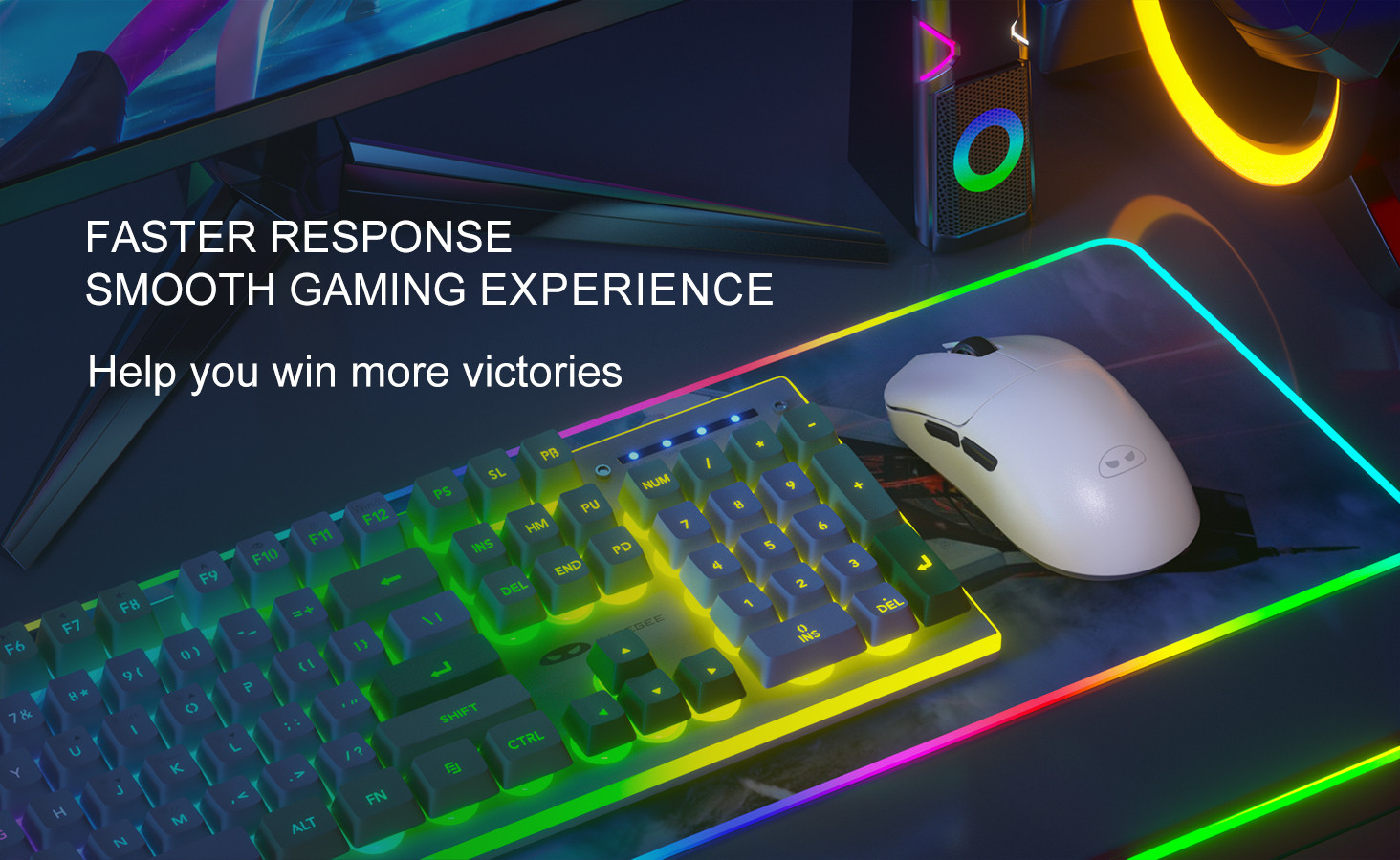 MageGee Scout 12.000DPI Triple Mode (Kablolu/Bluetooth/2.4G) Beyaz Gaming Mouse