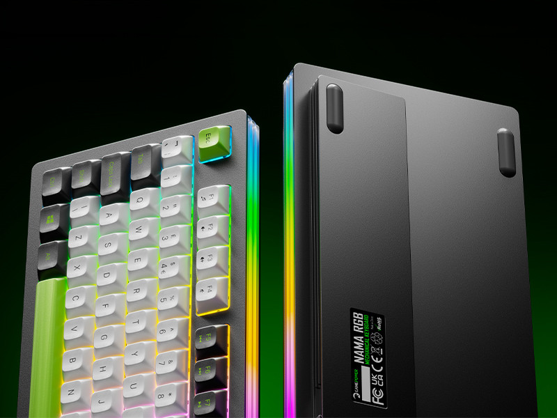 GamePower Nama RGB Mekanik Kablolu, 2.4Ghz, Bluetooth 3 Mod Aliminyum Gaming Klavye