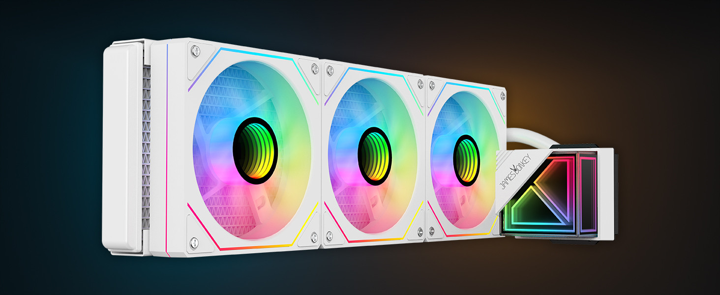 James Donkey Lugis JDC360 ARGB 360mm Beyaz Sıvı İşlemci Soğutucu AM5 ve LGA1700 Uyumlu