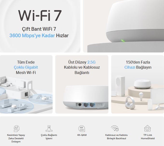 TP-Link Deco BE25 3600 Mbps 3`lü Router