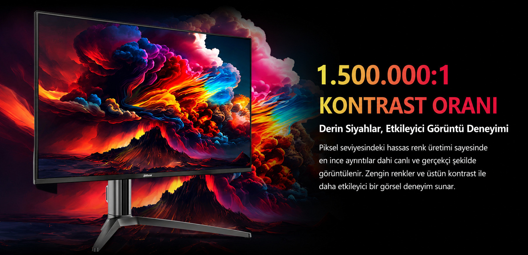 DAHUA LM27-GO34A 27″ 240Hz 0.03ms 2K QD-OLED HDR400 QHD Gaming (Oyuncu) Monitör