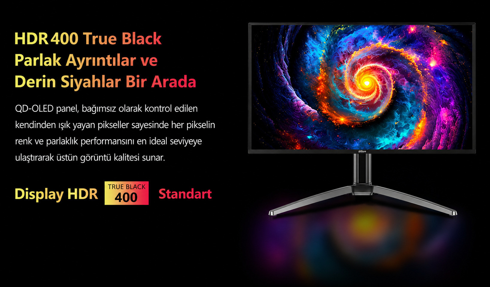 DAHUA LM27-GO34A 27″ 240Hz 0.03ms 2K QD-OLED HDR400 QHD Gaming (Oyuncu) Monitör