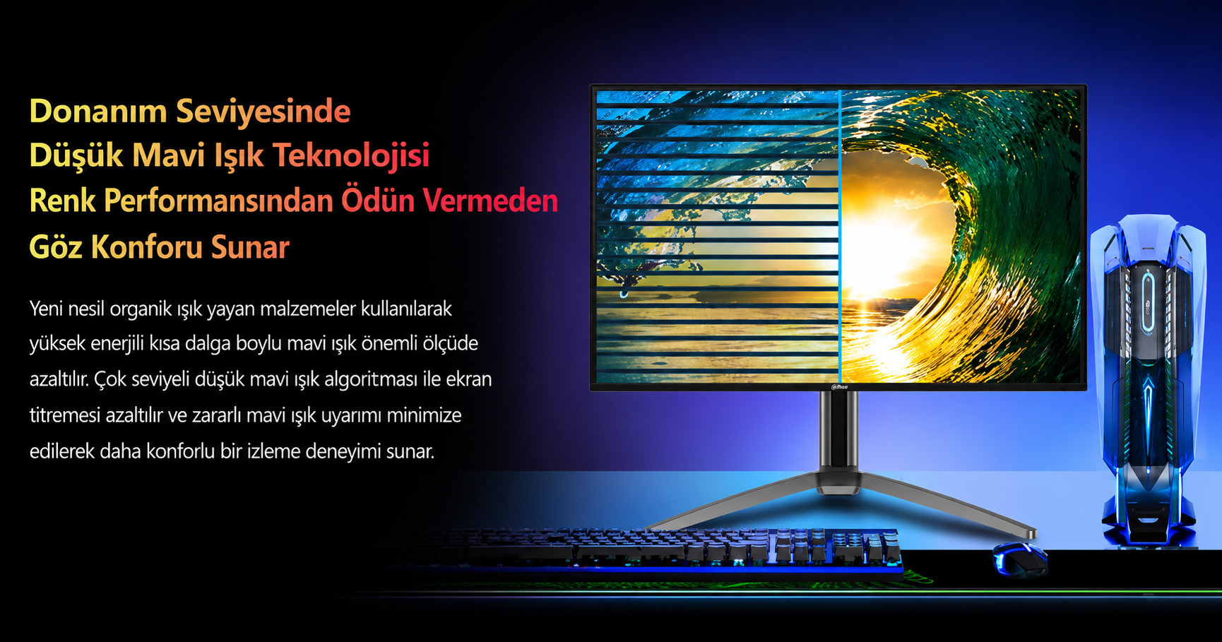 DAHUA LM27-GO34A 27″ 240Hz 0.03ms 2K QD-OLED HDR400 QHD Gaming (Oyuncu) Monitör